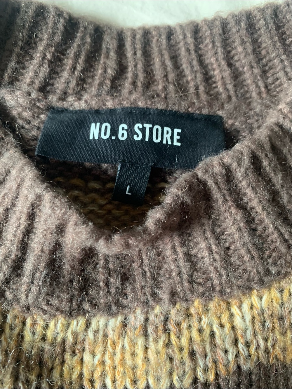 NO. 6 STORE Striped Mohair Blend Sweater - Picture 4 of 5